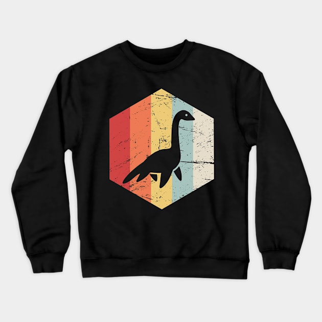 Retro 70s Loch Ness Monster Crewneck Sweatshirt by Wizardmode